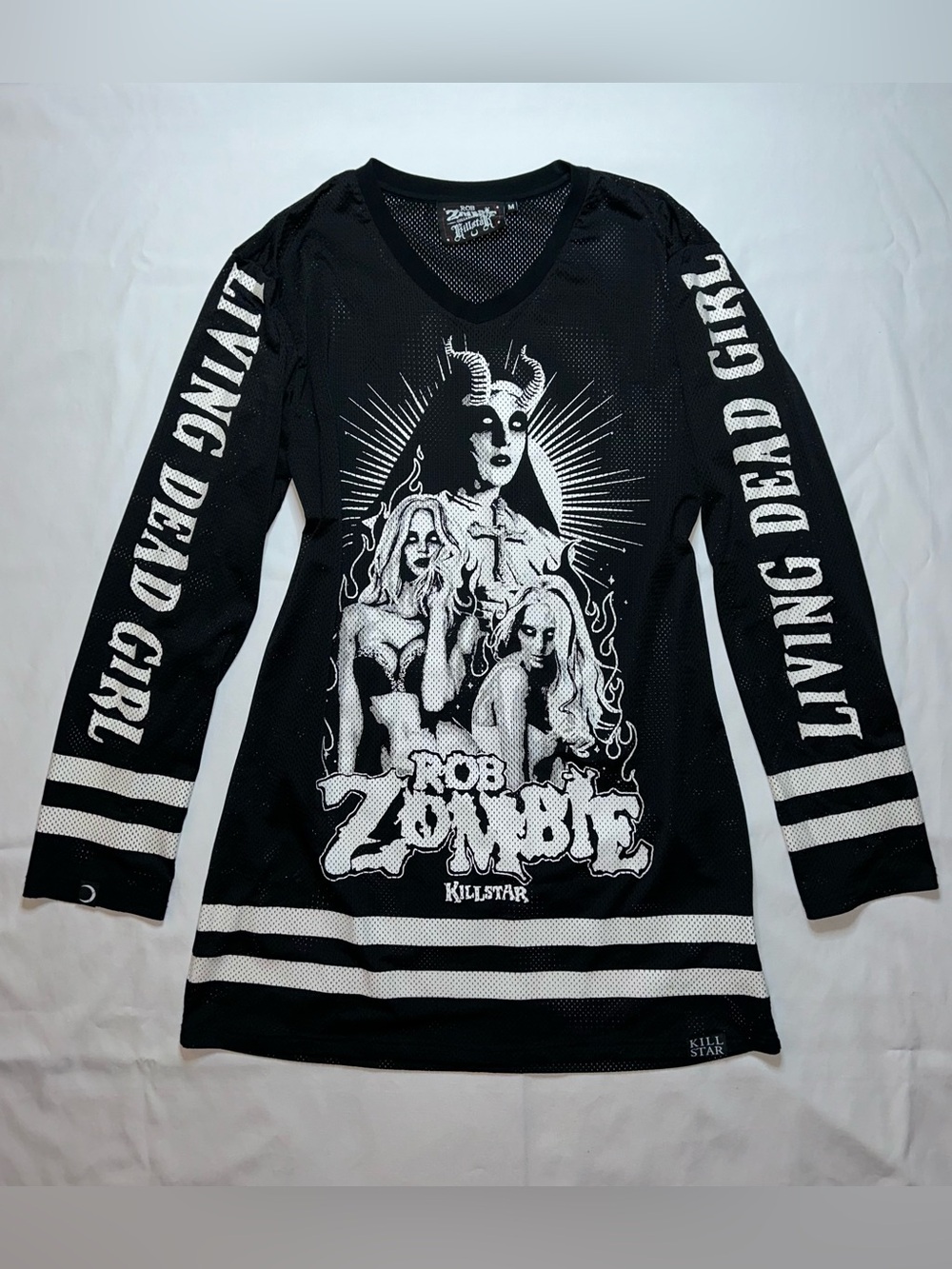 Killstar x Rob Zombie Jersey Dress Black Hellbilly Deluxe Living Dead Girl Gothi